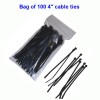 4-inch Black Cable Ties (100)
